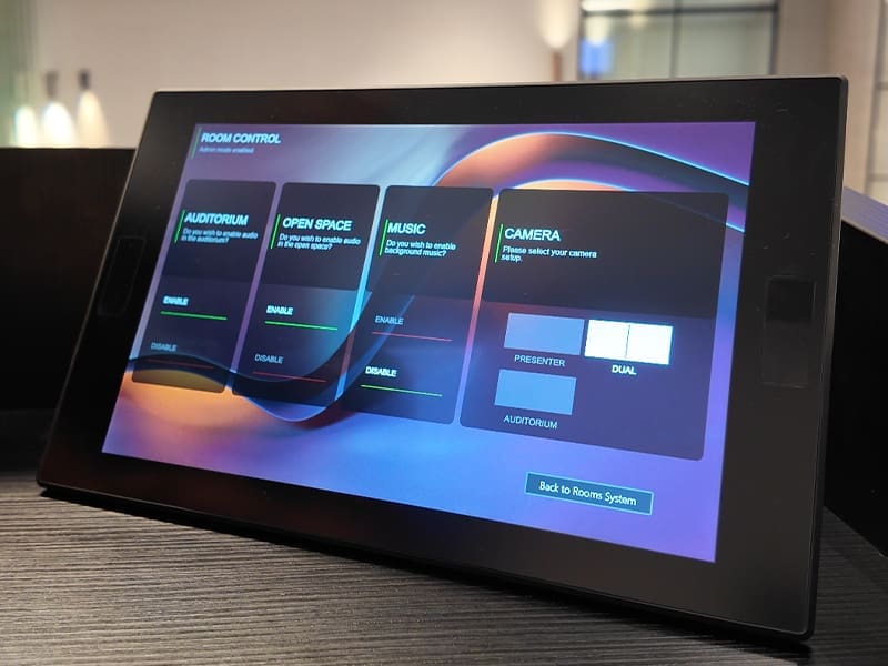 computer screen sitting on top of a table