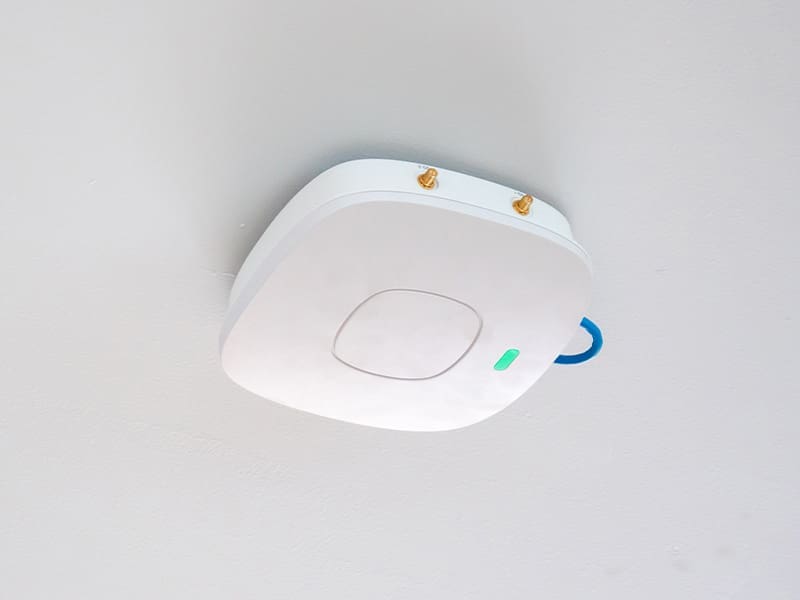 close up of an electronic device on a white surface